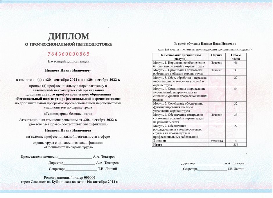 Учебный план спбгасу техносферная безопасность